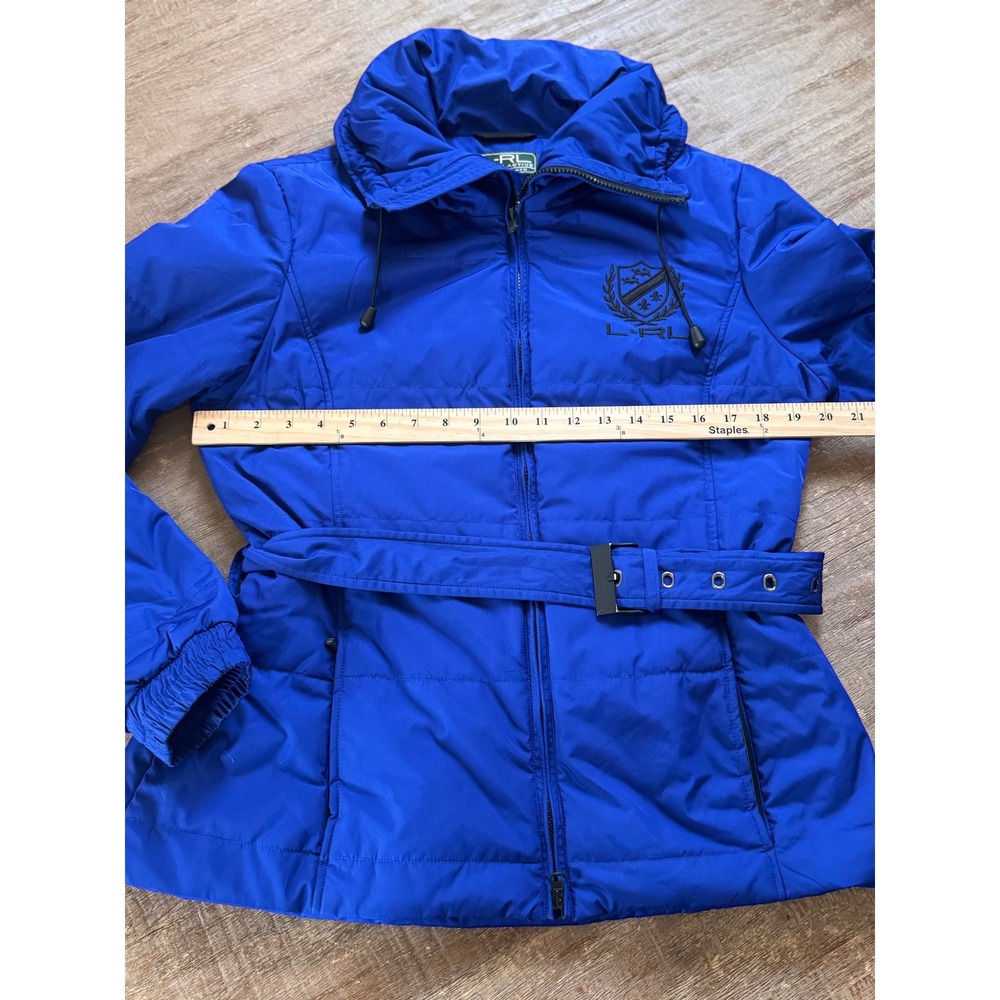 Vintage Lauren Active Ralph Lauren Belted Puffer Jacket Royal Blue L Gorpcore - Picture 11 of 15